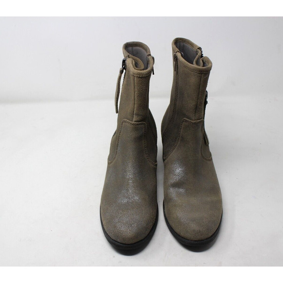 Clarks Boots Womens 8.5 M Brown Nevella Devon Side Zip Bootie Leather Heel - Picture 9 of 9